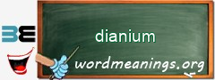WordMeaning blackboard for dianium